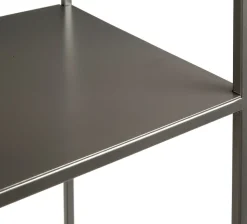 Hylla i metall 210 cm hög 90 cm bred + Möbeltassar