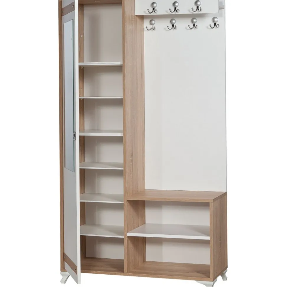 Inci 200 hallmöbel i ljus ek