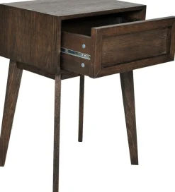 Isak sängbord - Brun ekfaner