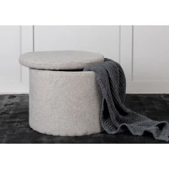 Jabar sittpuff - Gråbeige teddy