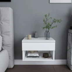 Jamot sängbord - Vit