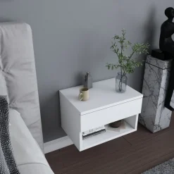 Jamot sängbord - Vit