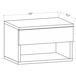 Jamot sängbord - Vit