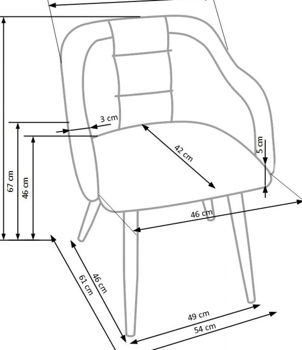 Jeni matstol - Grå/Beige (Tyg)