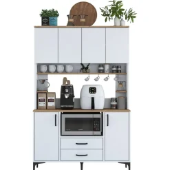 Jeriko köksskåp 168 - Vit/valnöt