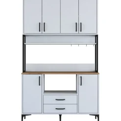 Jeriko köksskåp 169 - Vit/valnöt