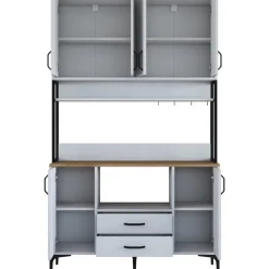 Jeriko köksskåp 169 - Vit/valnöt