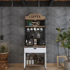 Jeriko skåp 157 - Valnöt/vit