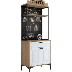 Jeriko skåp 157 - Valnöt/vit