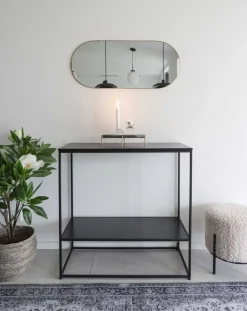 Jersey Spegel Oval - Mässings imitation - 35x80