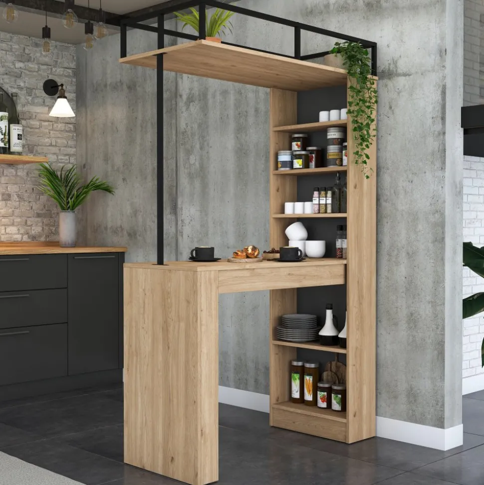 Jesper köksbord - Valnöt/svart