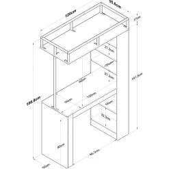 Jesper köksbord - Valnöt/svart