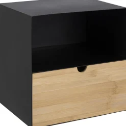 Joliet sängbord - Svart/bambu