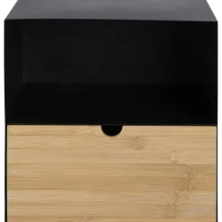 Joliet sängbord - Svart/bambu