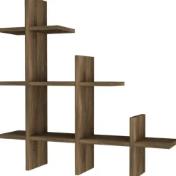 Juke vägghylla i valnöt