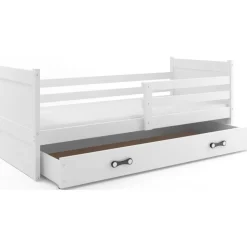 Juniorsäng Århus med förvaringslåda 80 cm - Vit