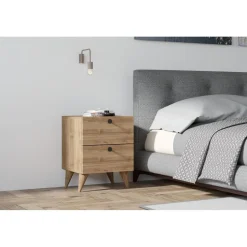 Kanda sängbord - Valnöt