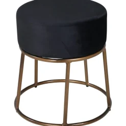 Kardinal sittpuff - Svart/mässing