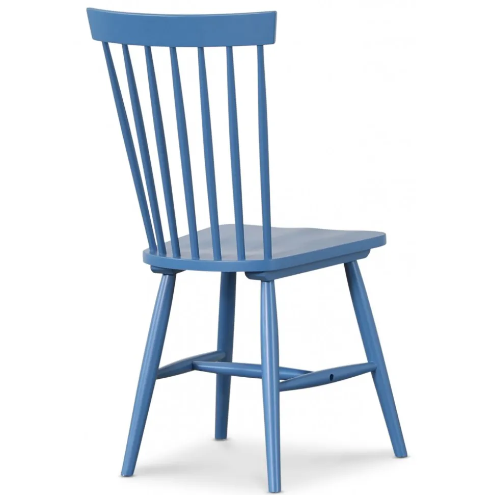 Karl blå pinnstol färgkod RAL5007 + Möbeltassar