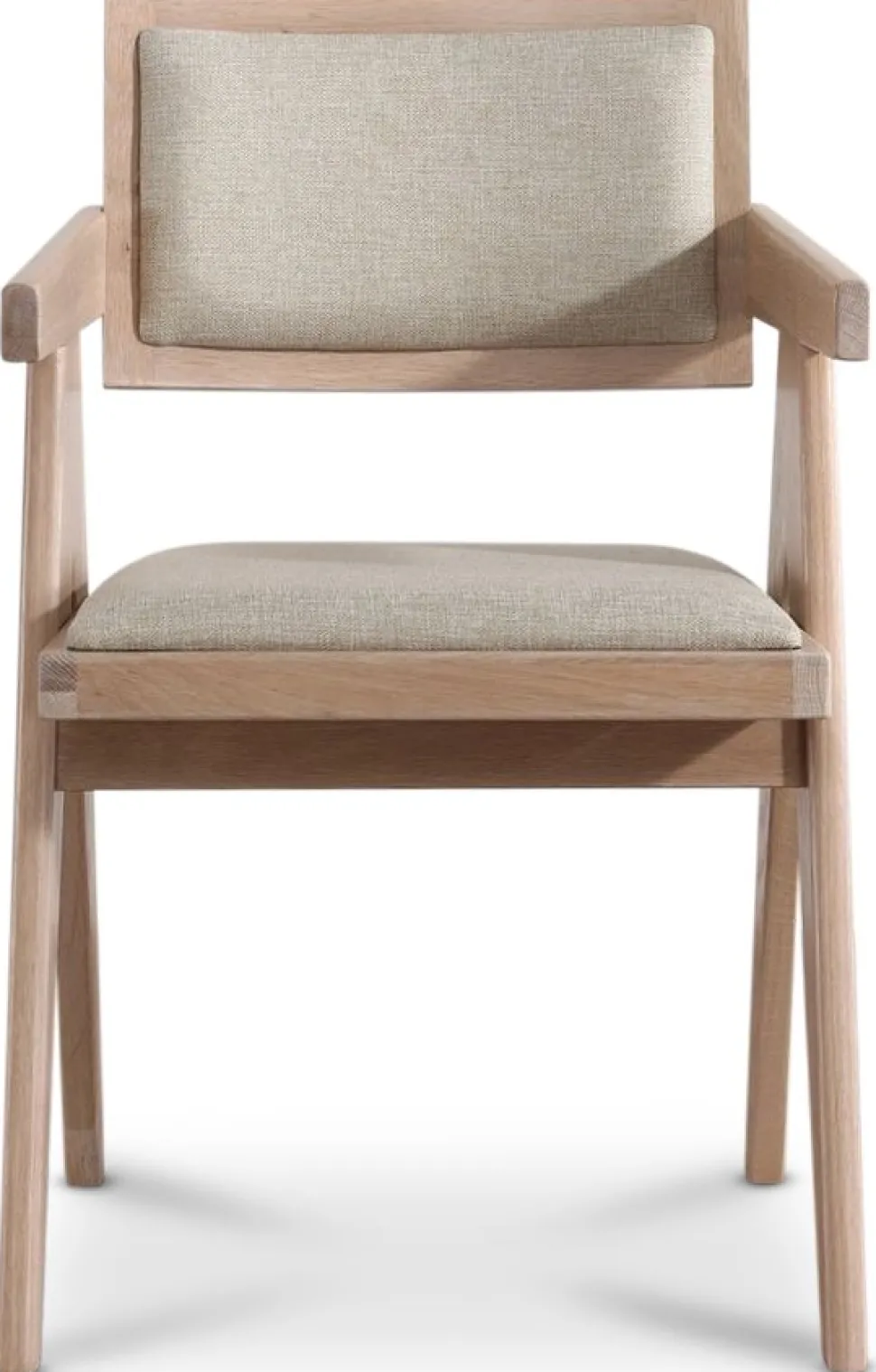 Karmstol i vitoljad ek Sara + Textilrengöring för möbler