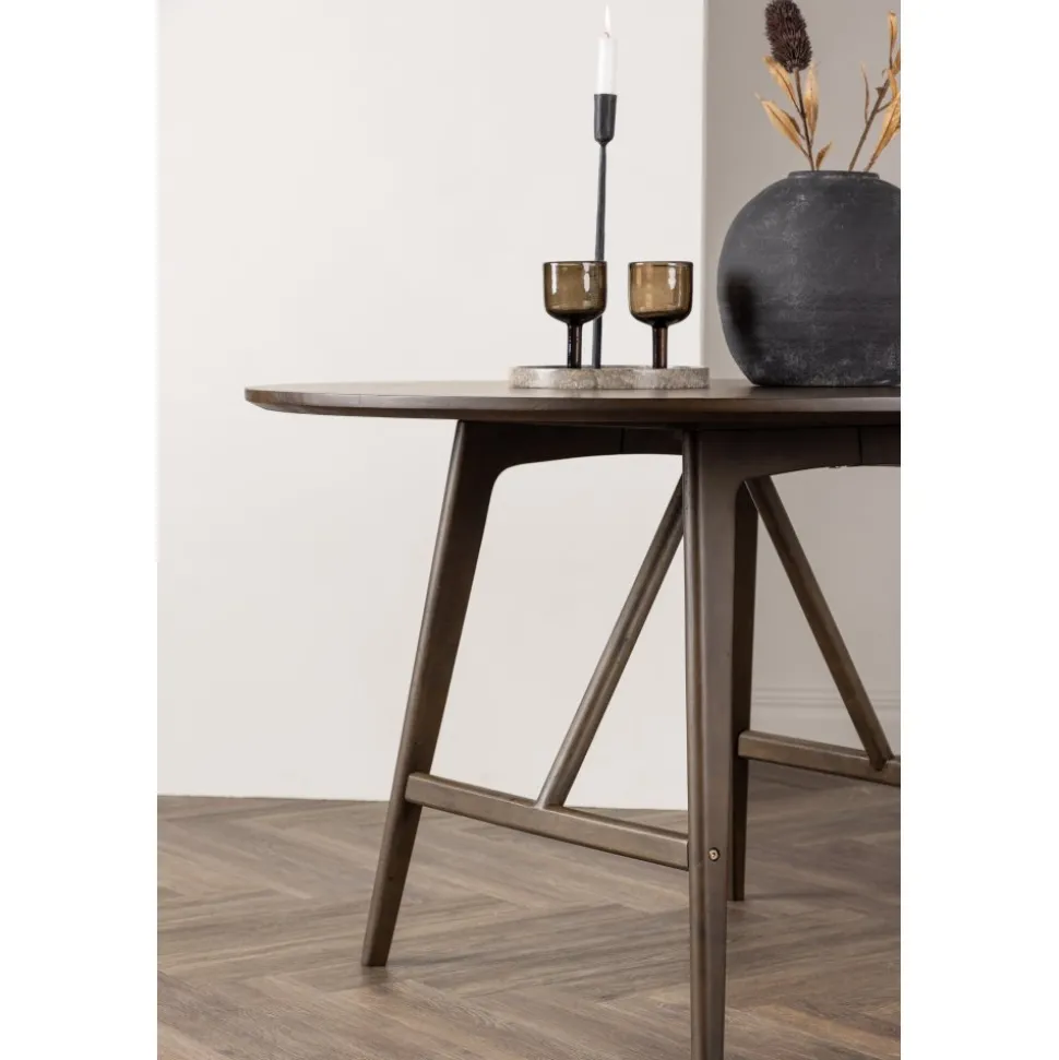 Kaseindon matbord Ø100 cm - Mörkbrun