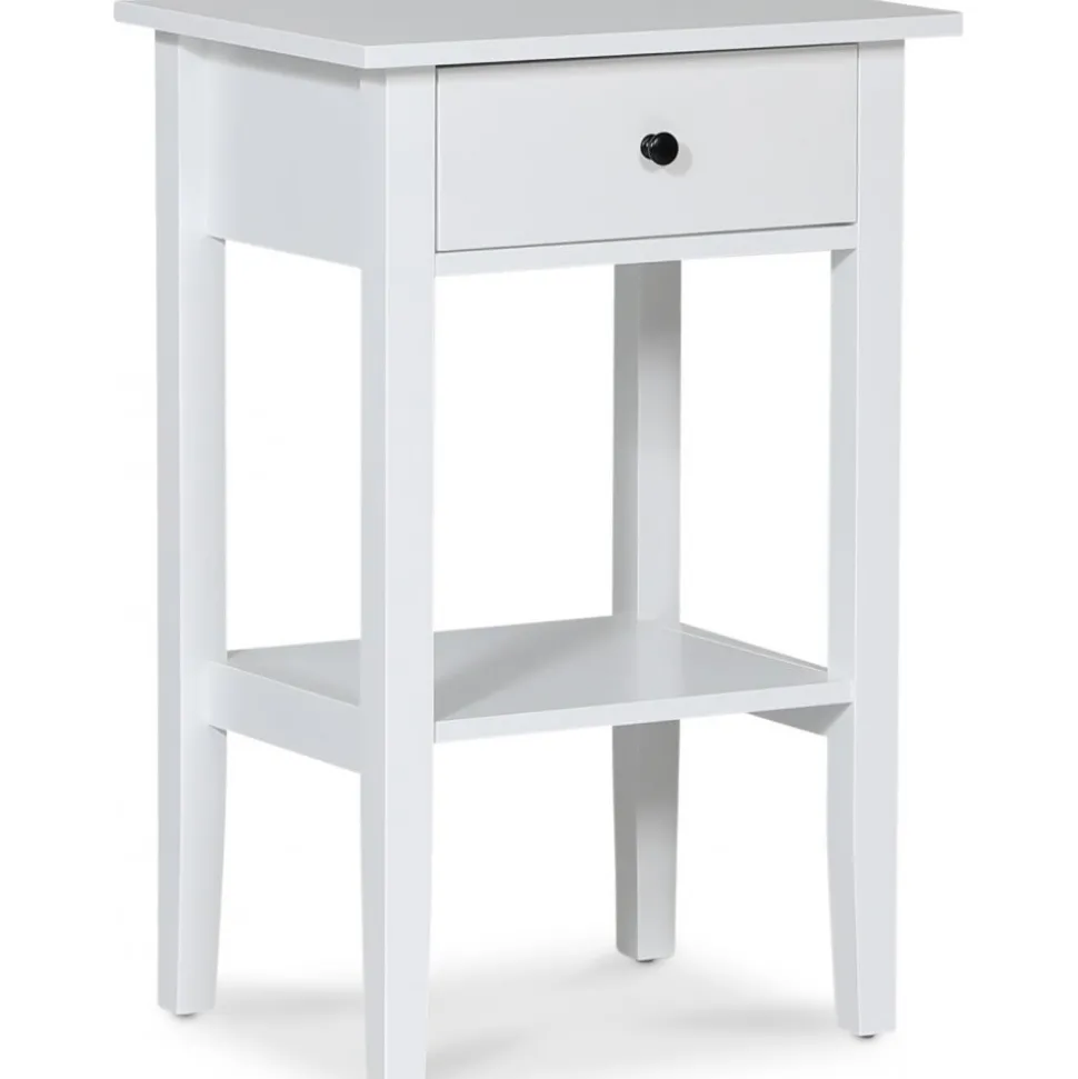Kate sängbord med låda - Vit