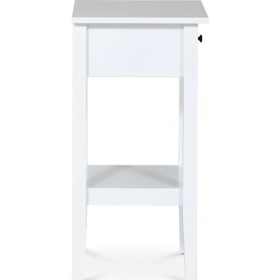Kate sängbord med låda - Vit