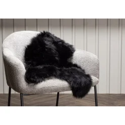 Katy fäll 60 x 90 cm - Svart fuskpäls