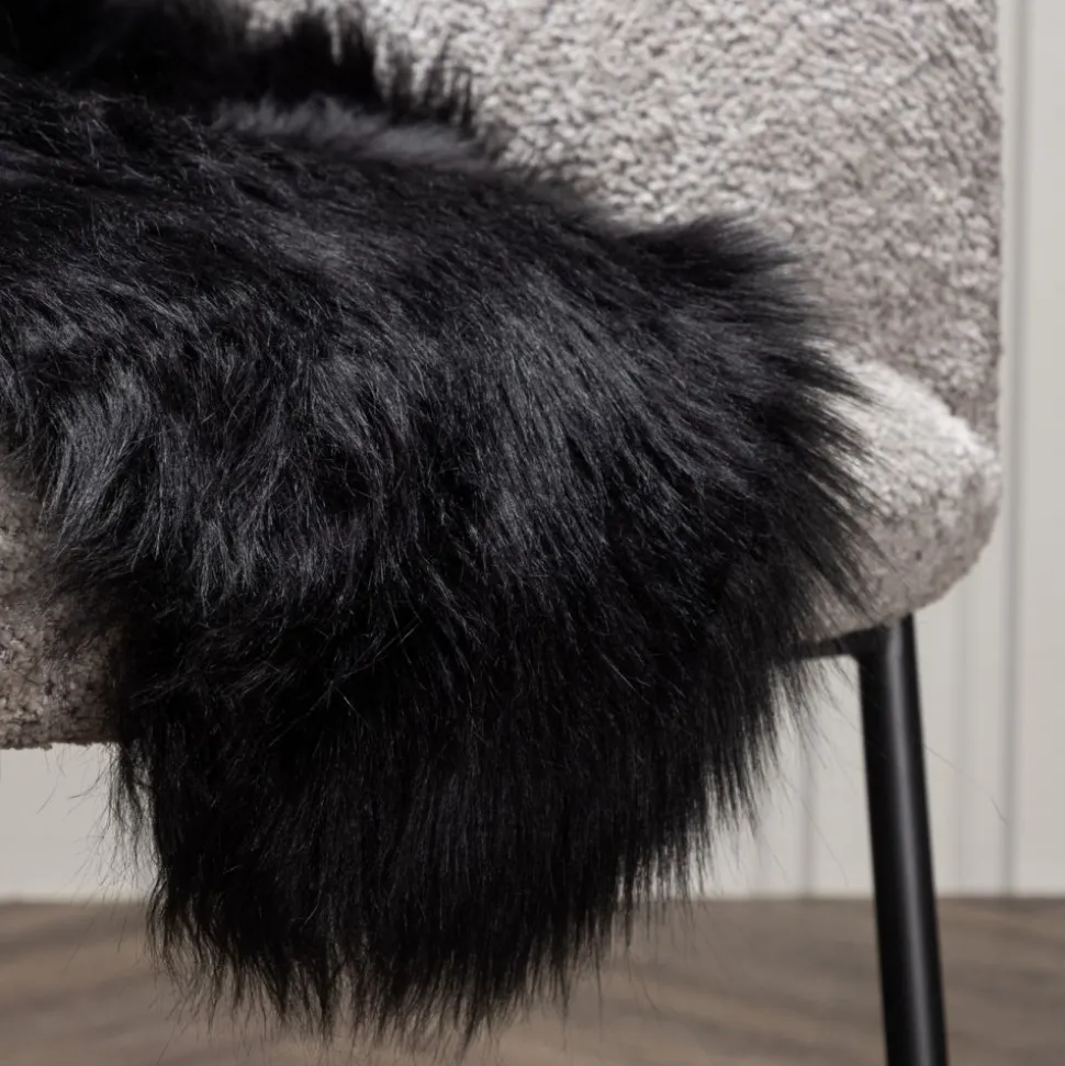 Katy fäll 60 x 90 cm - Svart fuskpäls