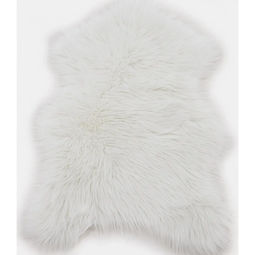 Katy fäll 60 x 90 cm - Vit fuskpäls