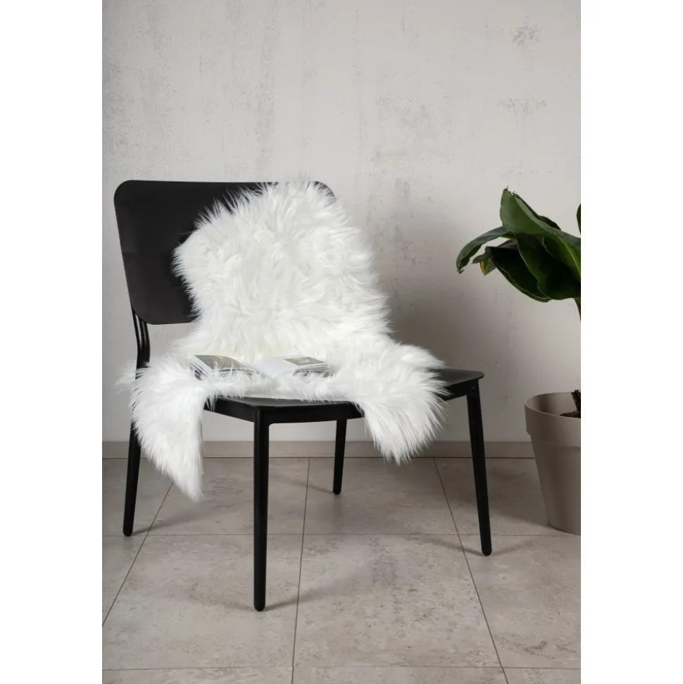 Katy fäll 60 x 90 cm - Vit fuskpäls