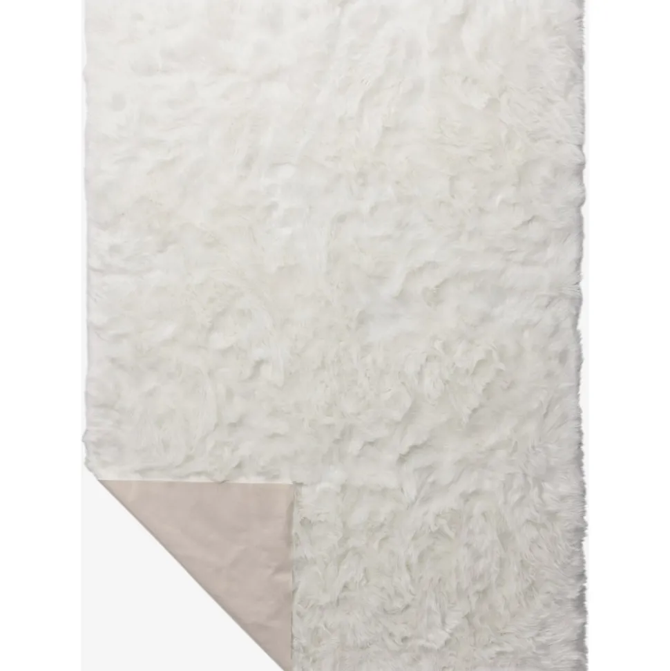 Katy fäll 230 x 160 cm - Vit fuskpäls