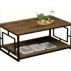 Kelvin soffbord 120 x 60 cm - Valnöt/svart