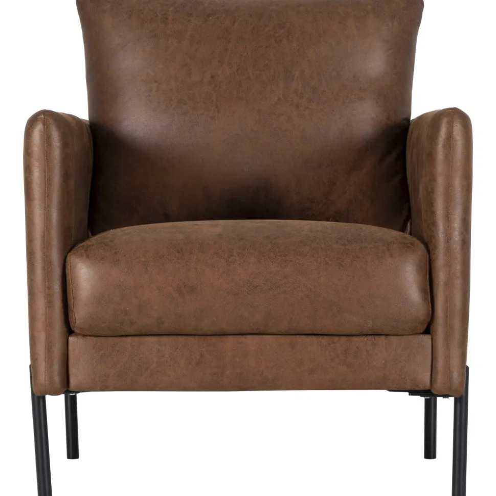 Kingsley fåtölj - Brunt ecoläder + Textilrengöring för möbler