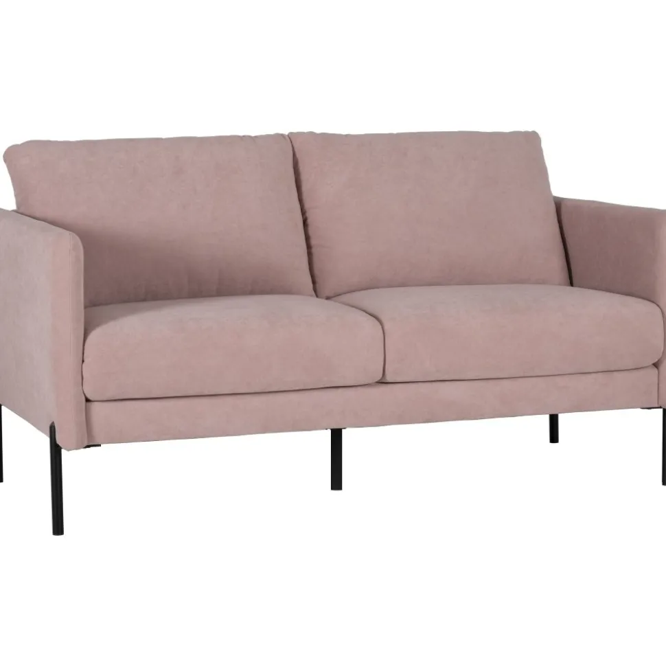 Kingsley 2,5-sits soffa i rosa sammet + Textilrengöring för möbler