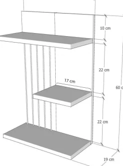 Kinik vägghylla - Vit