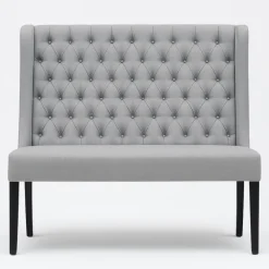 Köksoffa i grått tyg 120 cm bred