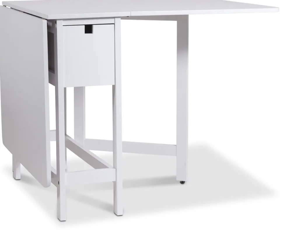 Klaffbord vitt med låda 150/90/30 x 80 cm - Sandhamn + Textilrengöring för möbler