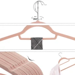 Klädgalge rosa 50-pack