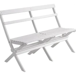 Knohult utesoffa | trädgårdsbänk - Vit + Fläckborttagare för möbler