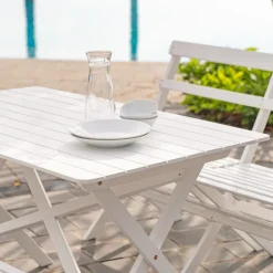 Knohult utesoffa | trädgårdsbänk - Vit