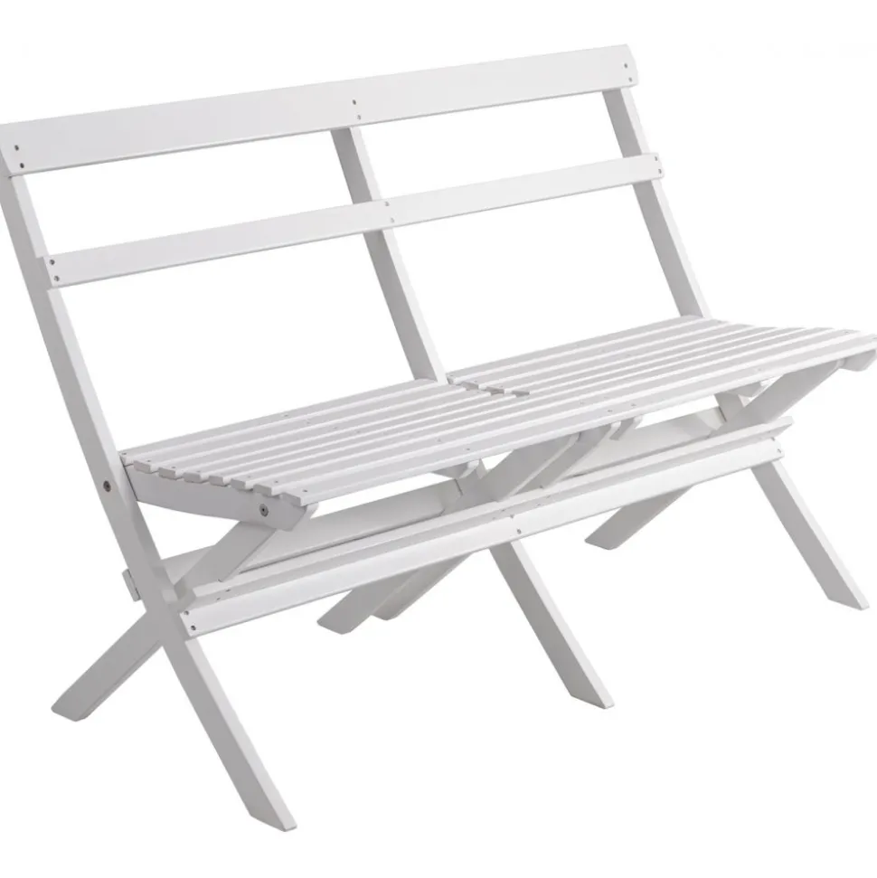 Knohult utesoffa | trädgårdsbänk - Vit + Textilrengöring för möbler