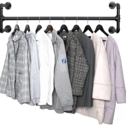 Kommendör klädstång, 2-pack - Svart