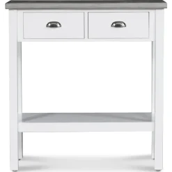 Konsolbord vitt med cement topp - Hugo + Fläckborttagare för möbler