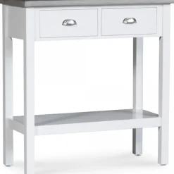 Konsolbord vitt med cement topp - Hugo + Fläckborttagare för möbler