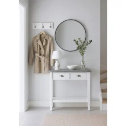 Konsolbord vitt med cement topp - Hugo