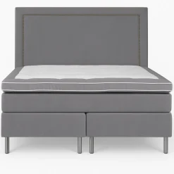 Kontinentalsäng Hilton Deluxe 160x200 cm - Grå sammet