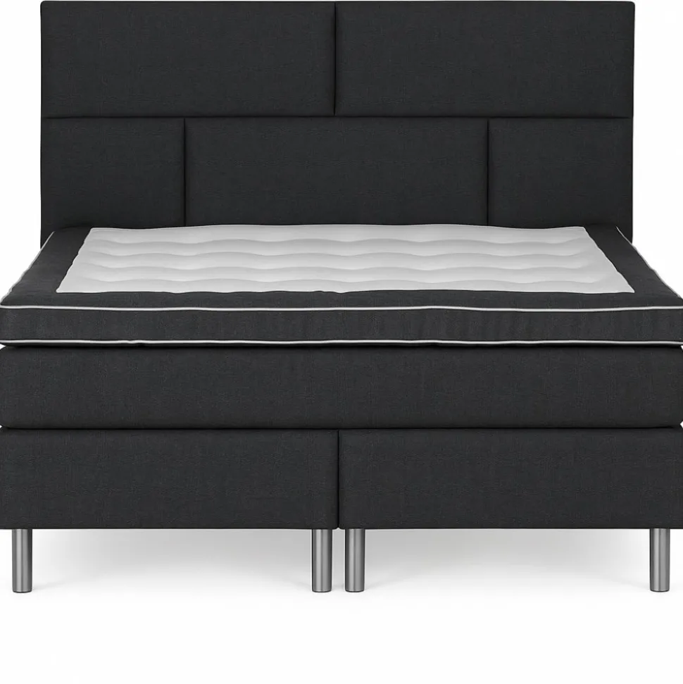 Kontinentalsäng 120x200 cm - Mörkgrå- Hilton Deluxe