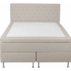 Kontinentalsäng 180x200 cm beige pocketfjädning 5 zoner