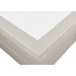 Kontinentalsäng 180x200 cm beige pocketfjädning 5 zoner